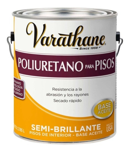 Poliuretano Para Pisos Base Aceite 3,785 L Varathane