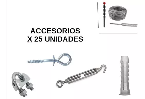 TENSOR PARA CABLE DE ACERO 3 UNIDADES