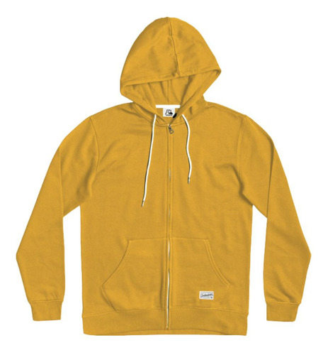 Campera Canguro Quiksilver Hombre Essentials Zip Maiz