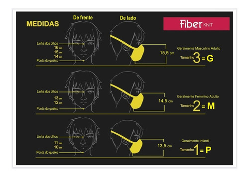 Imagem 2 de 8 de Máscara De Proteção Fiber Knit 3d Infantil Com 1 Refil Tam P