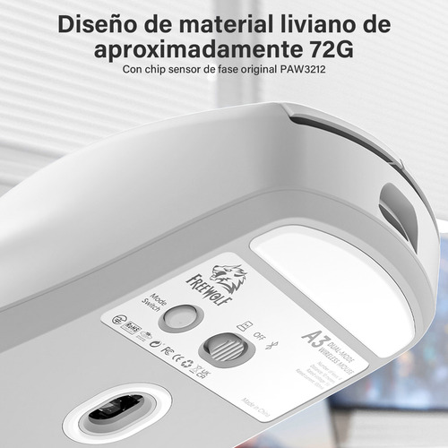 Ratón Portátil Bluetooth Dual Modo Inalámbrico A3