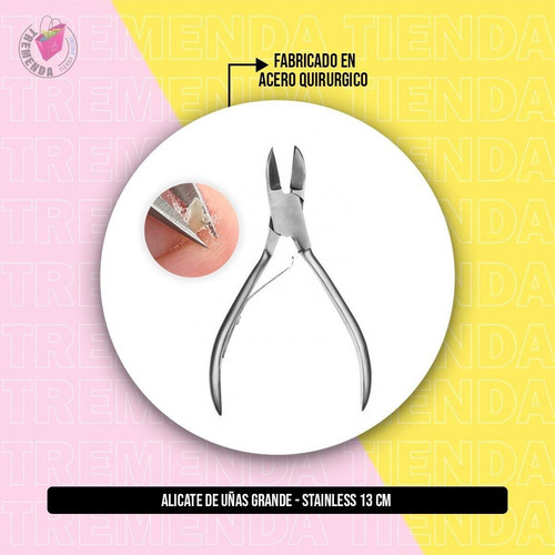 Alicate Para Uñas Stanless 13cm Pedicura Manicura