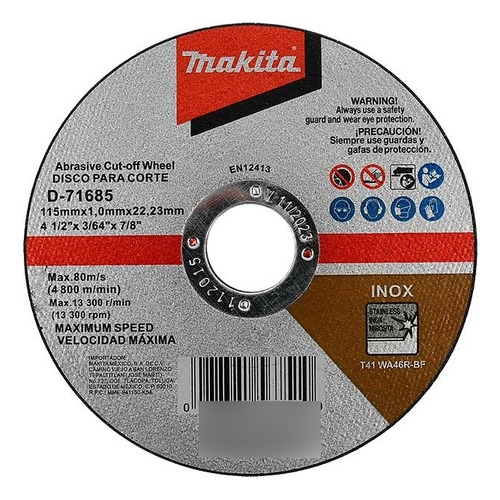 Mini Esmeriladora Angular Makita M0901b + 5 Discos 1/2 PuLG