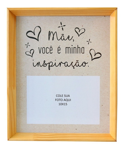 Quadro Porta Retrato Mãe Estampas Sortidas 10x15cm