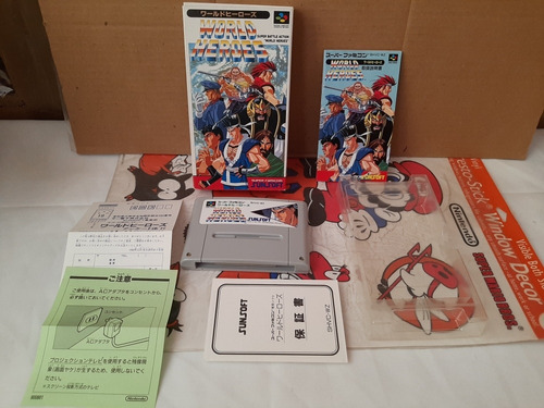 World Heroes De Super Famicom Con Caja,manual,super Famicom.