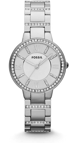 Fossil Reloj De Cuarzo Para Mujer Virginia De Acero