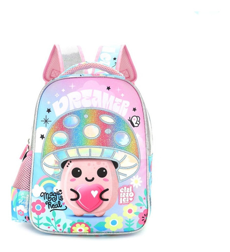 Mochila Infantil Espalda 12 Chimola Bt13 Niñas Jardin Color Rosa Diseño de la tela Rayado