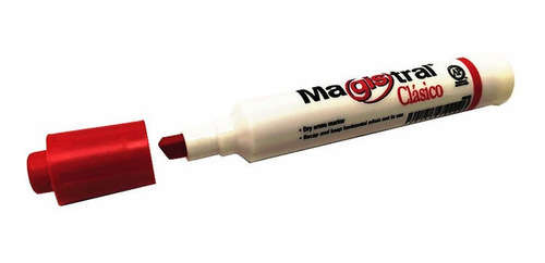 Marcador Pizarron Magistral Clasico Rojo Cincel 12 Pzs