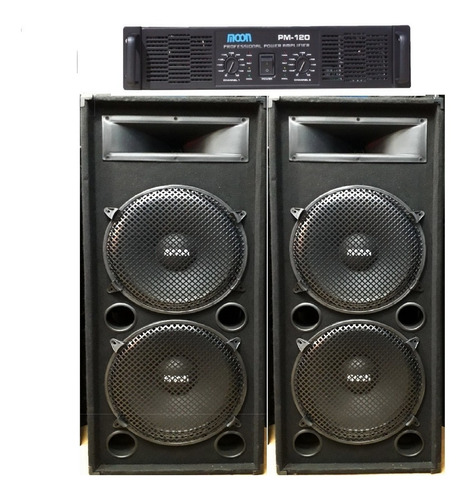 2 Columna Doble 15 1000w /driver Mas Potencia Moon700w!!!!