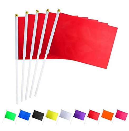 Paquete De 25 Banderas De Color Rojo. Marca Pyle
