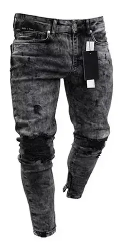 Jeans blancos para hombre rasgados