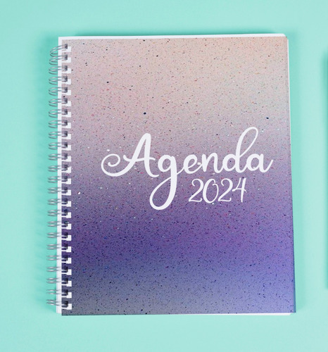 Agenda Diaria 2024 Salmon Cute Con Pasta Dura Mod Salmon