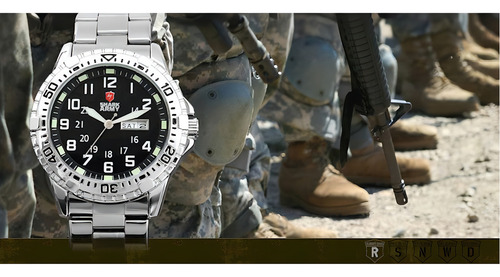 Relógio Masculino Pulso Shark Army Aries Data Dia