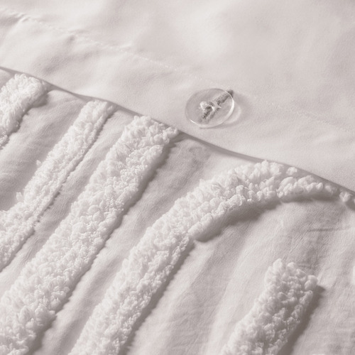 Funda Duvet Individual Para Edredon Deco Vianney Color Blanco