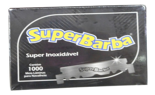 1/2 Lâminas Para Navalhete Super Barba Black - 1000 Unid.