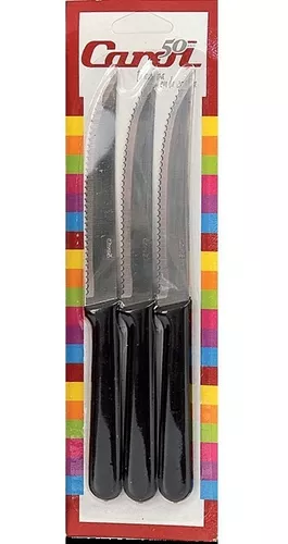Cuchillo tres claveles # 1270 mango polipropileno negro 26cm cocina – HOLBA