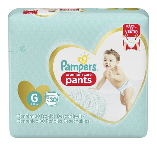 Pañales Pampers Premium Care Pants Talle G 30 U