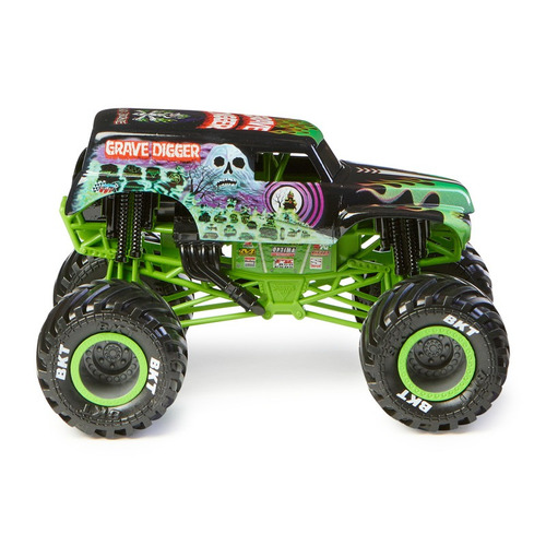 Carrito De Muñeco Monster Jam 1:24 Die Cast Grave Digger C10