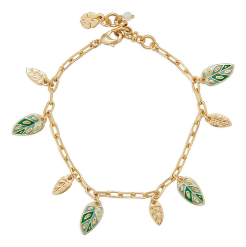 Pulsera Con Dijes De Monstera Esmaltada De Lucky Brand, Dora