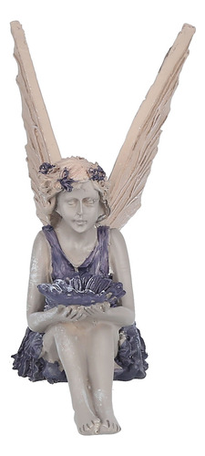 Estatua De Hada Sentada, Adorno Decorativo De Hada Con Forma