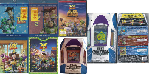 Toy Story Tetralogia Bluray +dvd+cd+ 3 Slipcover+nave+regalo