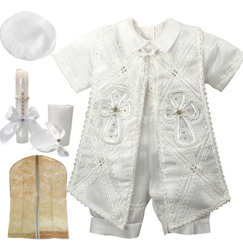 Ropon Bautizo Niño + Kit Vela Traje Bautizo Niño Enrique