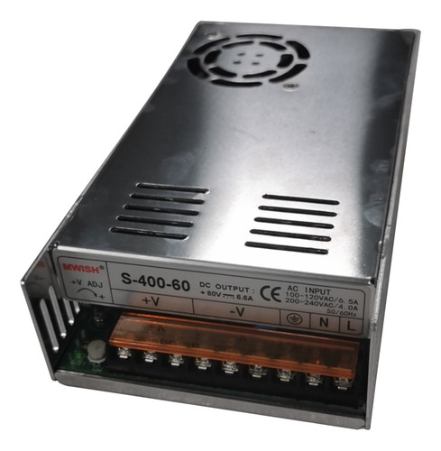 Imagen 3 de 6 de 400w 60v Interruptor Dc Fuente De Alimentación S-400-60 6.6