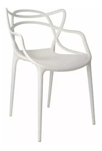 Cadeira de jantar Garden Life, estrutura de cor  branco, 2 unidades
