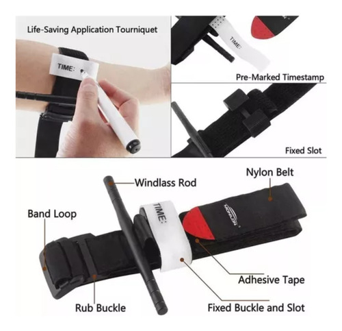 Torniquete Tactico Primeros Auxilios Torniquete Medico Airsoft Ziper Torniquete Medico