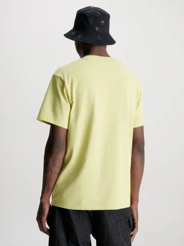 Polera Mix Media Pocket Amarillo Calvin Klein