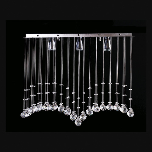 Candil Colgante de Cristal Cortado Gamalux Williams Krystal Gaviota de 6 Luces GU10 Cromado