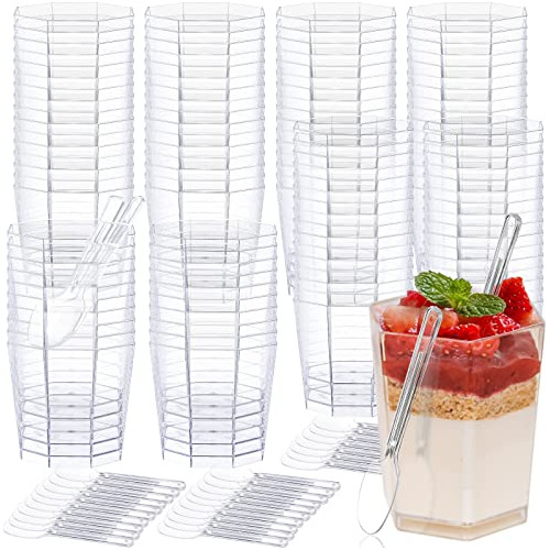 Paquete De 300 Vasos De Postre De Plástico De 5.4 Oz C...