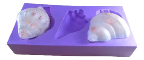 Molde Forma Silicone Conchas 3cav.