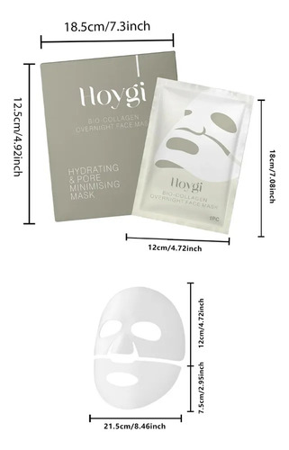4 Piezas Mascarilla De Colageno, Bio Mascarilla Colageno