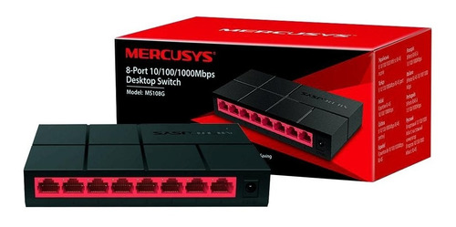 Switch Mercusys Ms108g Giga-ethernet 8 Portas 10/100/1000 Mb