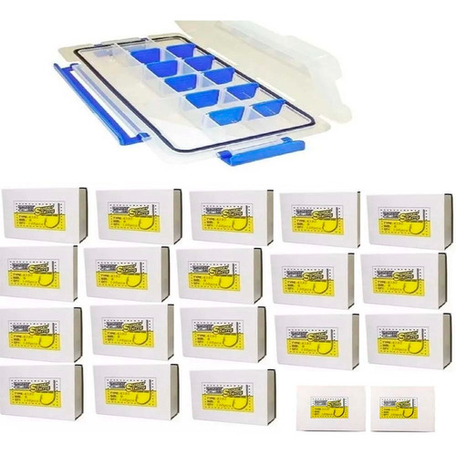 Kit Anzol 18cx 4330 Nº 8 2cx 4330 Nº 14 Estojo Marine Sports