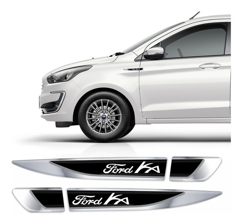 Kit Adesivo Aplique Ford Ka Emblema Resinado Res33