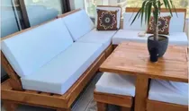 Comprar Juego Jardín Exterior Madera Maciza Sillónes Muebles Jardín