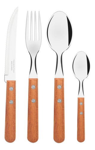 Set De Cubiertos Madera Tramontina Dynamic X 24 Oferta