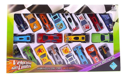 Autos De Metal X 20 Tipo Hotwheels, Velocidad Sin Limites