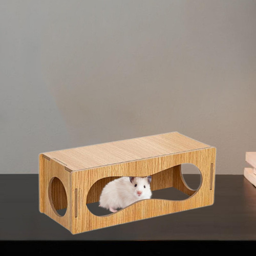 Hámster De Madera De Madera Hámster Juguete 27x11x10cm