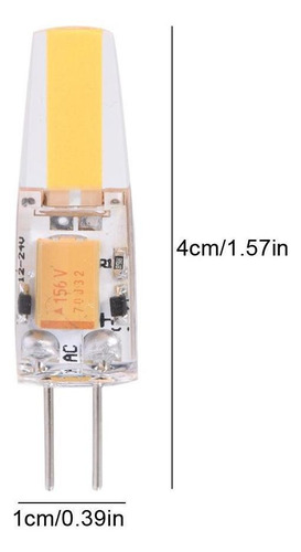 10pcs Ac/dc12-24v G4 Cob Led Lâmpadas Não Regulável Silic