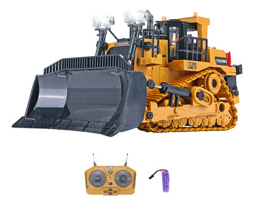 Bulldozers pesados Radio Rc Crawler 1/24, 9 canales, 2.4 G, color amarillo