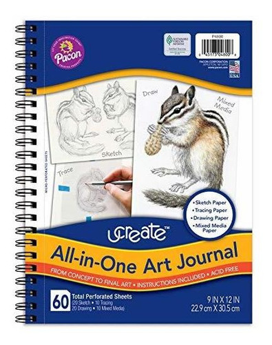 Cuadernos - Pacon Ucreate All-in-one Art Journal, 12  X 9 , 