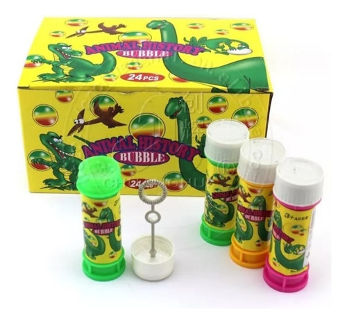 Pack Burbujas Dinosaurio Cumpleaños Sorpresas Piñata 24 Pzs