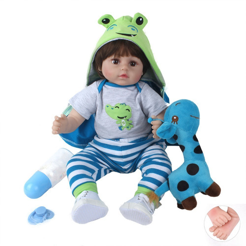 Npkdoll Muñeca Renacida Bebe Vinilo De Silicona Suave 48cm