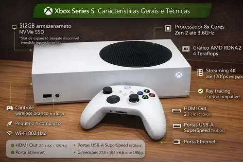 Microsoft Xbox Series S 512gb Standard Cor Branco - Excelente