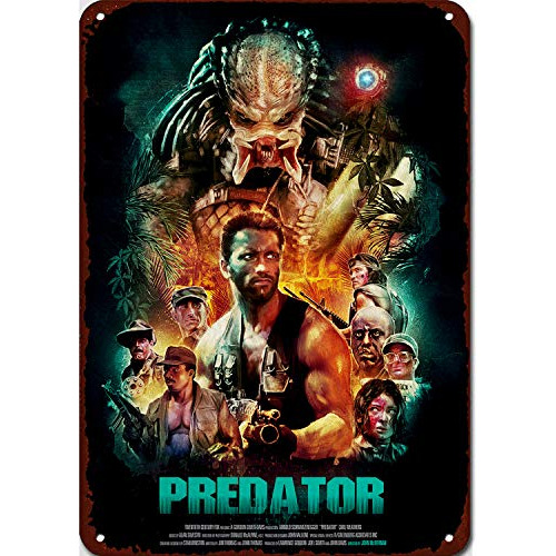 Señal Vintage Retro De Serie De Películas Predator, P...