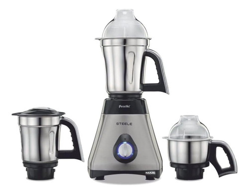 Steele 3jar Mixer Grinder, 550watt, Silver