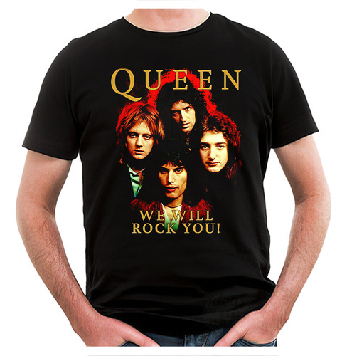 Remera Queen We Will Rock You 002 (negra:) Ideas Mvd